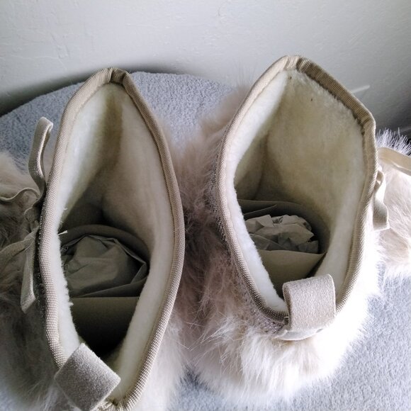 ✨ Carlkarida Faux Fur Lining Winter Boots Mid-Calf Platform Cream Color Size 8 - Picture 8 of 13